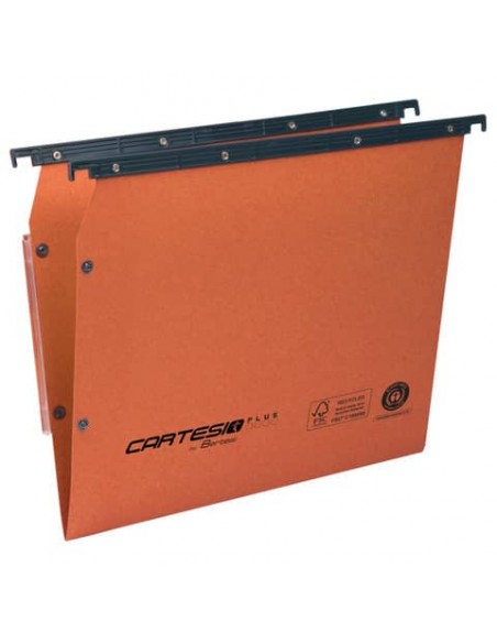 Cartelle sospese laterali per armadi CARTESIO PLUS 33 cm fondo a V arancio Cf. 25 pezzi - 314 M Link -A2