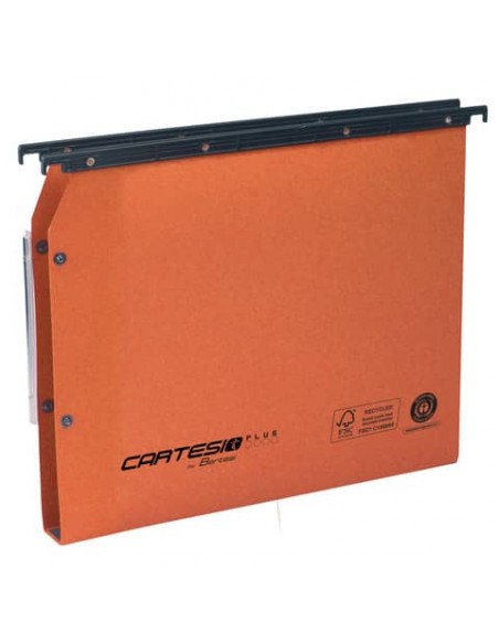 Cartelle sospese laterali per armadi CARTESIO PLUS 33 cm fondo U 3 cm arancio Conf. 25 pezzi - 314 M Link 3 -A2