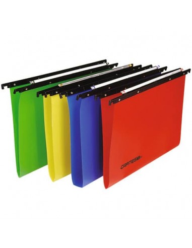 Cartelle sospese orizzontali per cassetti CARTESIO PP 39 cm fondo a V assortiti Conf. 25 pezzi - 500/395 -A7