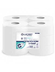 Carta igienica mini jumbo 2 veli Lucart Professionale Aquastream 150 conf. 12 rotoli da 150 mt - 812223J