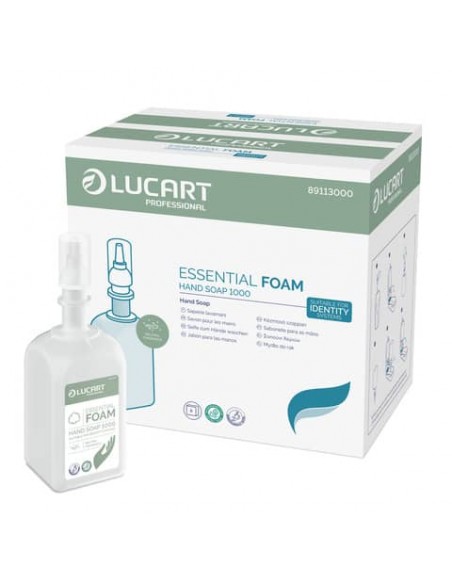 Ricarica sapone in schiuma Lucart Professional 6x1L Essential Foam per dispenser Identity Soap - 89113000
