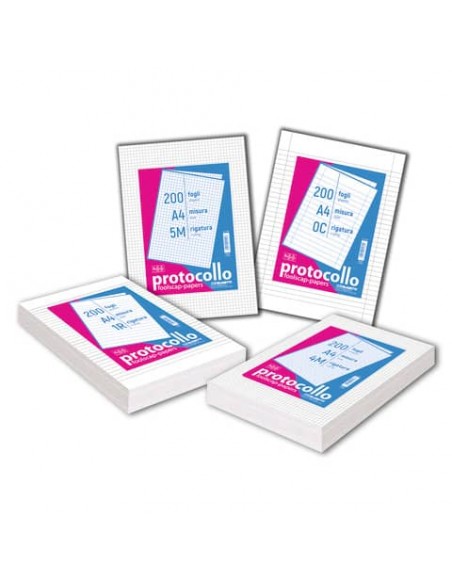 Fogli protocollo A4 Blasetti - 20 ff - 60 g/m2 - 0Q 2238