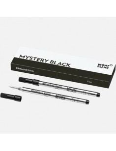 Refill per penne roller Montblanc punta fine - nero - conf. 2 pezzi - MB128230