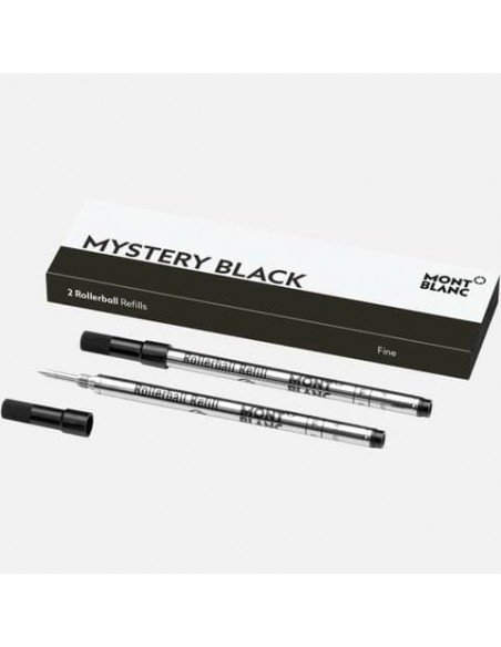 Refill per penne roller Montblanc punta fine - nero - conf. 2 pezzi - MB128230