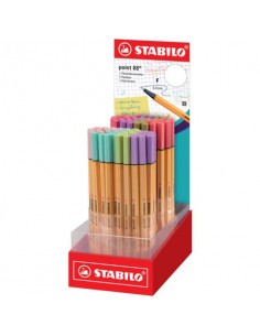 Espositore 80 fineliner Stabilo Point 88® 0