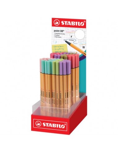 Espositore 80 fineliner Stabilo Point 88® 0