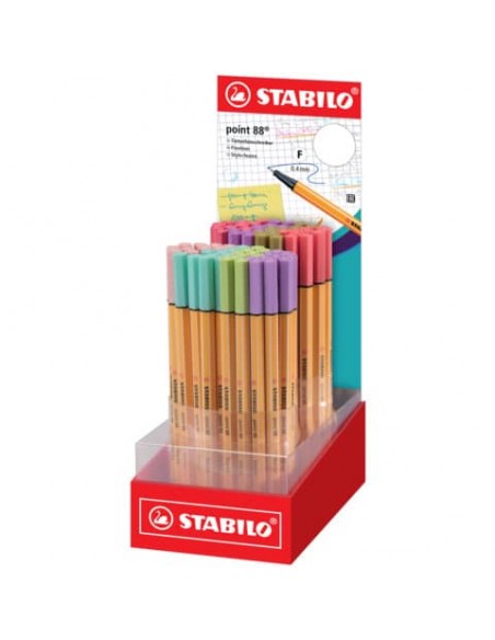 Espositore 80 fineliner Stabilo Point 88® 0