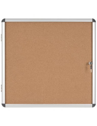 Bacheca in sughero Bi-Office Enclore con cornice in alluminio 6xA4 VT620101150