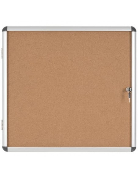 Bacheca in sughero Bi-Office Enclore con cornice in alluminio 6xA4 VT620101150