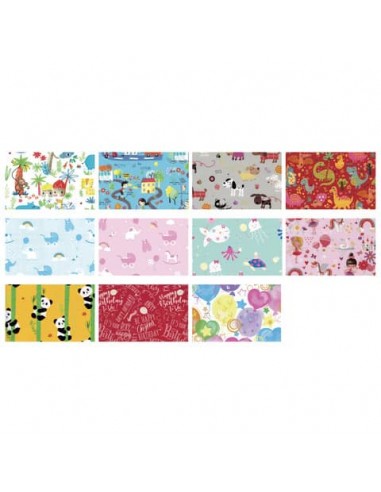 Carta regalo Big Raso 100X140 cm conf. 50 fogli Rex-Sadoch fantasie assortite S5550GN2