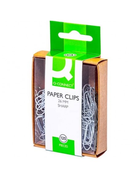 Fermagli zincati Q-Connect acciaio 26 mm  Scatola da 125 pezzi - KF02021