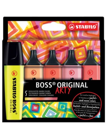 Evidenziatori Stabilo Boss Arty conf. 5 colori caldi - 70/5-02-1-20