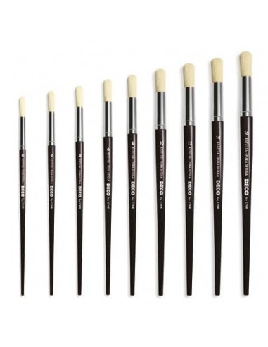 Pennelli Deco manico corto punta tonda - N° 12 - conf. 12 pezzi - K766/12