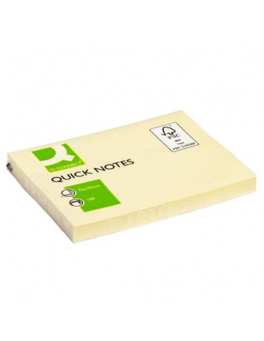 Foglietti riposizionabili Q-Connect 63 g/m² giallo 76x102 mm 12 blocchetti da 100 ff - KF01410