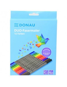 Set 12 penne in fibra Donau Duo Fiber colori assortiti 322142