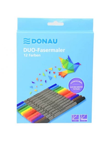 Set 12 penne in fibra Donau Duo Fiber colori assortiti 322142
