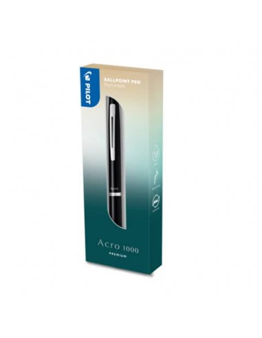 Penna a sfera a scatto Pilot Acroball 1000 1 mm colore nero in confezione regalo - 011250