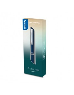 Penna a sfera a scatto Pilot Acroball 1000 1 mm colore blu navy in confezione regalo - 011251