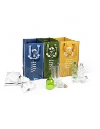 Contenitori raccolta differenziata Perfetto Set 3 pz. verde / giallo / blu 0468D