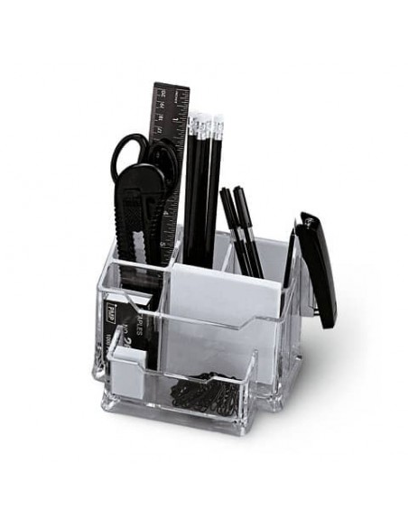 Portaoggetti da tavolo Plexy Niji trasparente/nero 5474