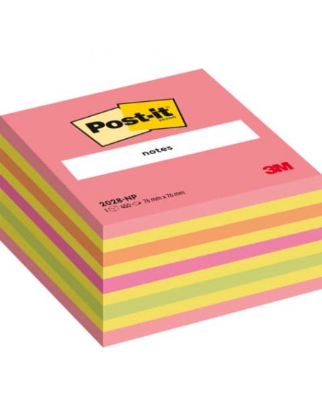 Foglietti riposizionabili Post-it® Notes Cubo Neon 76x76 mm assortiti 450 ff 2028-NP