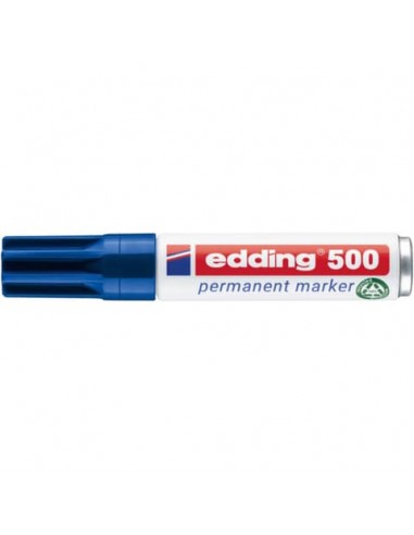 Marcatore permanente edding 500 punta scalpello 2-7 mm blu E-500 003