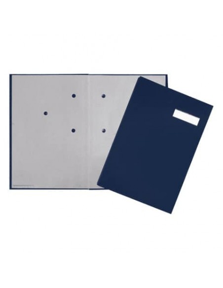 Libro firme Q-Connect 20 pagine 24x35 cm blu KF31012