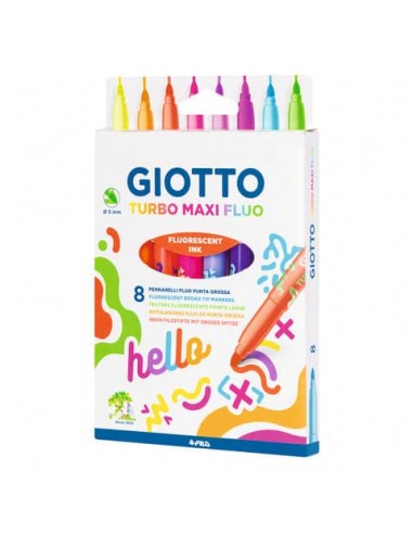 Pennarelli Giotto Turbo Maxi Fluo punta grossa 5 mm 18