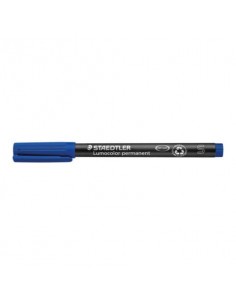 Penna a punta sintetica Staedtler Lumocolor permanent pen 313 S blu 313-3