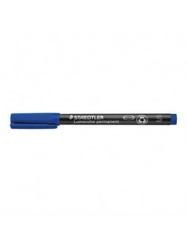 Penna a punta sintetica Staedtler Lumocolor permanent pen 313 S blu 313-3