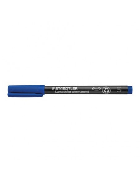 Penna a punta sintetica Staedtler Lumocolor permanent pen 313 S blu 313-3