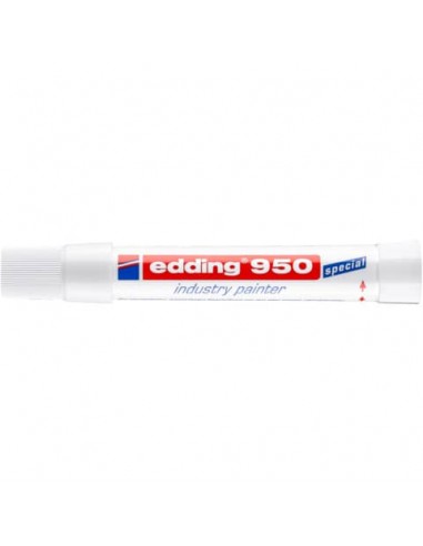 Marcatore a cera edding 950 punta conica 10 mm bianco E-950 049