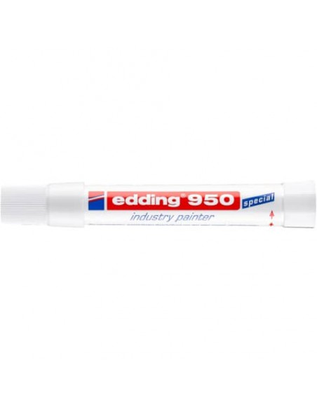Marcatore a cera edding 950 punta conica 10 mm bianco E-950 049