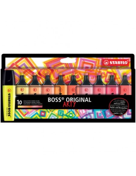 Evidenziatori Stabilo Boss Arty conf. 10 colori caldi - 70/10-1-20