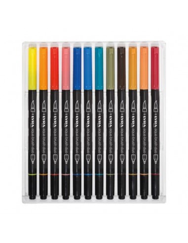 Pennarello punta fine AQUA BRUSH DUO colori assortiti Lyra confezione appendibile 24 pezzi - L6521240