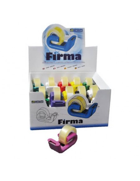 Dispenser con nastro adesivo Firma SYROM formato 19 mm x 33 m - materiale ppl trasparente - 4730