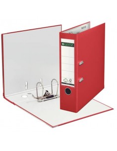 Registratore senza custodia Leitz 180° commerciale dorso 8 cm cartone rivestito in polipropilene rosso - 10105025