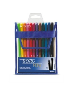 Penna a punta sintetica TRATTO Pen 2 mm assortiti astuccio appendibile da 12 - F807700