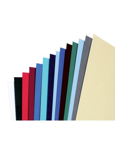 Copertine per rilegatura GBC Leathergrain cartoncino goffr. A4 blu scuro conf da 100 copertine - CE040029