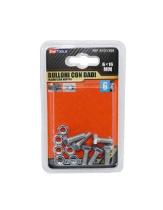 Bulloni con dadi Emi M6 x 16 mm - conf. 6 pezzi - 8101388