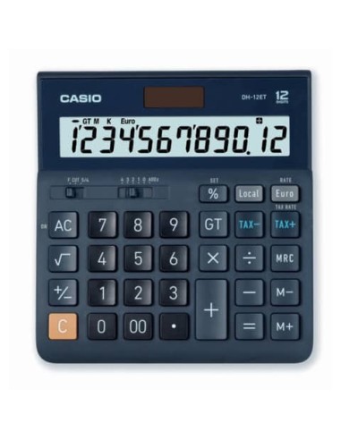 Calcolatrici da tavolo Casio Extra Big LC display - solare e batteria blu scuro DH-12ET-W-EP