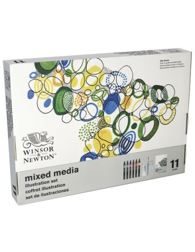 Confezione Winsor&Newton Mixed media Illustration Set - 11 pezzi - soggetti assortiti - 0290180