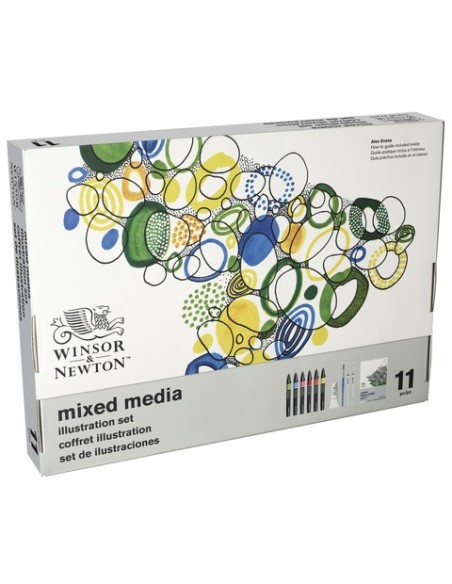 Confezione Winsor&Newton Mixed media Illustration Set - 11 pezzi - soggetti assortiti - 0290180