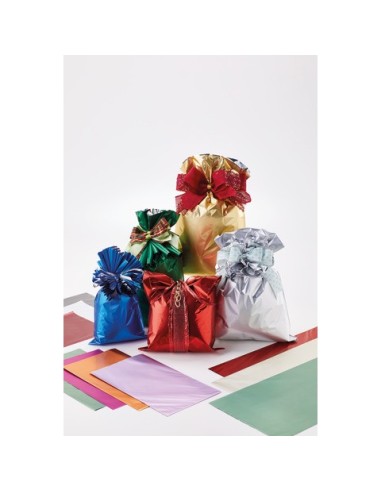 Buste regalo soft satinato Italpak colori assortiti - conf. 100 pz formato 15x25 cm - X204063152517