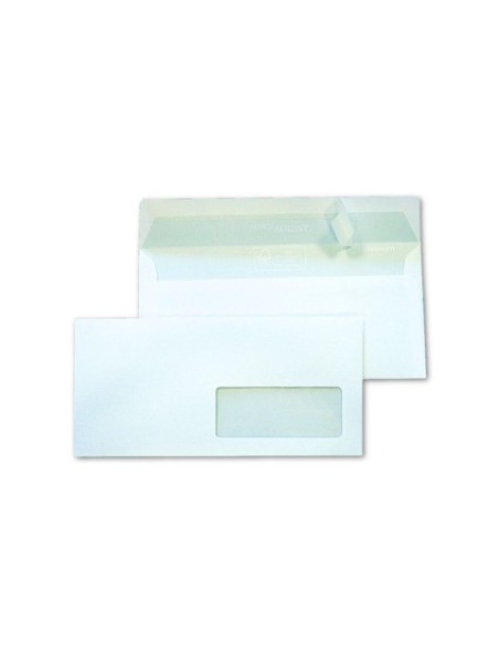 Busta Blasetti Super Strip con finestra - 90 g/m² lembo strip 11x23 cm - bianco - conf. 500 pz - 0148