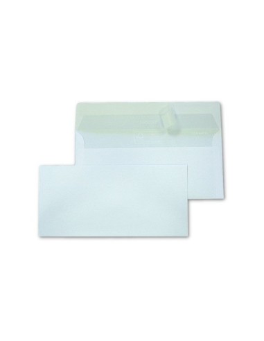 Busta Blasetti Strip 90 senza finestra - 90 g/m² lembo strip 11x23 cm - bianco - conf. 500 pz - 0048