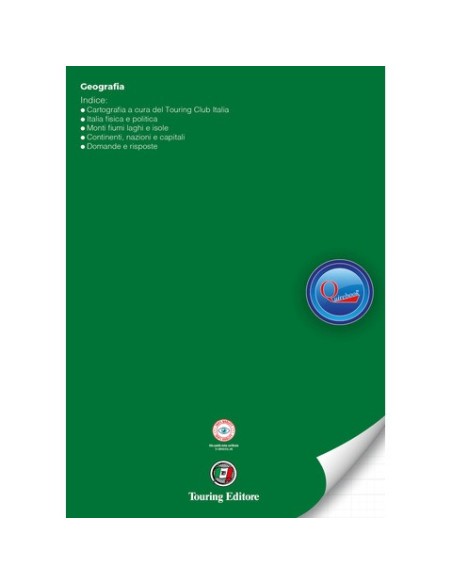 Quaderno rigatura universale Logos Quirebook A4 copertina verdone Geografia - rigatura RQ