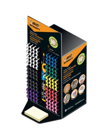 Espositore 120 BIC Intensity Paint Marker vernice a base acqua colori assortiti - 529643