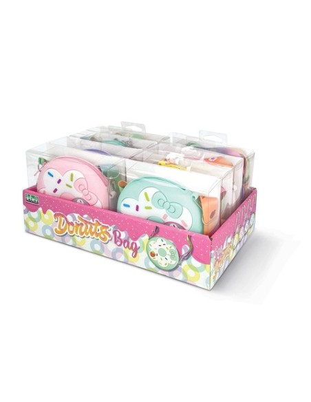 Espositore 8 borsette con tracolla Lebez Donuts 4 soggetti assortiti 81922