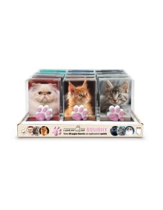 Espositore 12 quaderni Squishy Notes Cats Lebez 40 ff bianchi - soggetti assortiti 81950